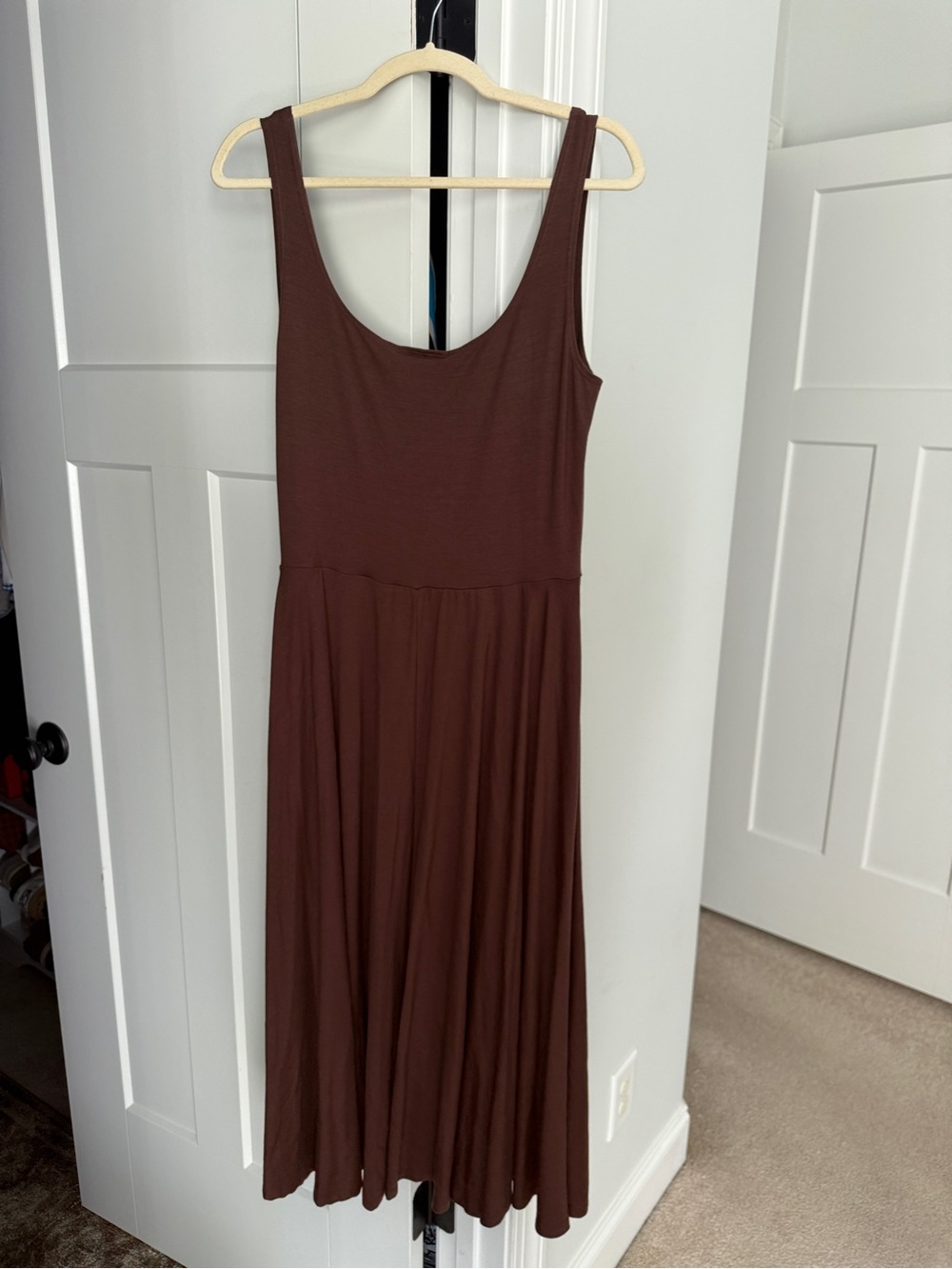 Reformation Rou Knit Dress cafe brown sleevless - Picture 6 of 6